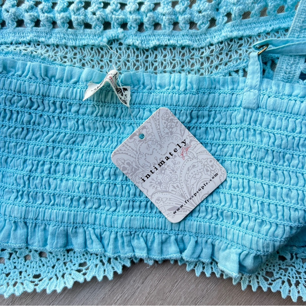 NWT Free People Tallulah Bralette in Aqua - Picture 8 of 8